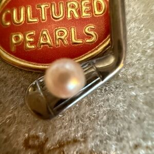 Pearl Golf Club Gold Tone Tie Tack